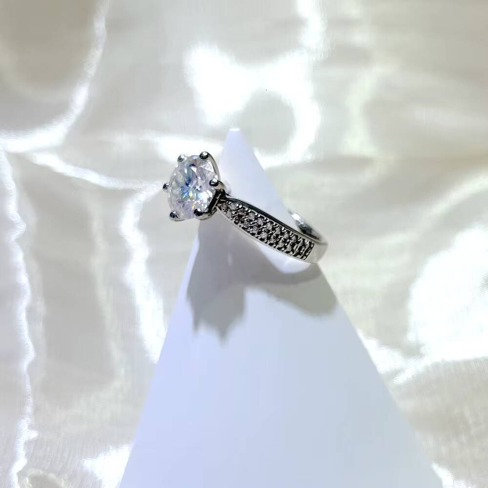 Moissanite Wedding Ring for Women 14K 18K