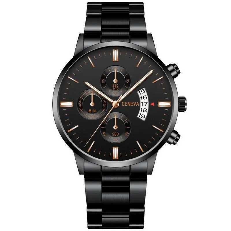 Fashion Men Stainless Steel Watch Luxury Calendar Quartz Wrist Watch Mens Business Watches for Man Clock Montre HommeL251023