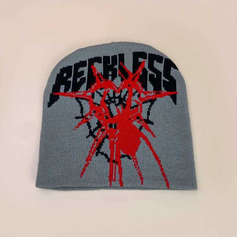 1pc Unisex Spider Web Pattern Beanie HatY2K Windproof Ear Protection Street Hip Hop Skull Cap HalloweenXJ251023