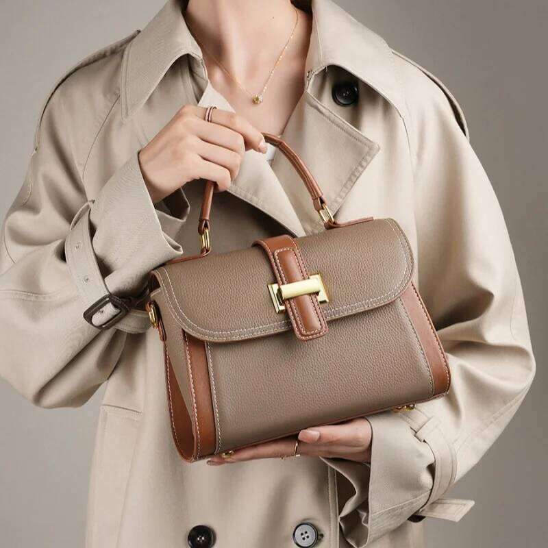 Genuine Leather Women's Crossbody Retro Chic Handbag Luxurious Commuter Shoulder Bag