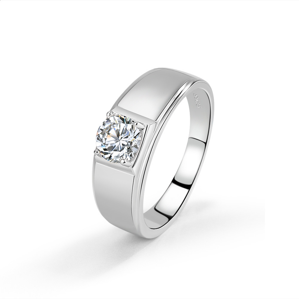 Fashionable Unisex Couple Rings White Zircon Electroplated Micron Rhodium Jewelry 231220