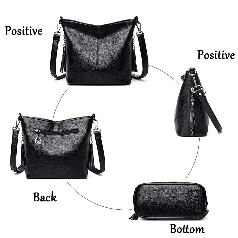 Solid Color Women Tote Bag High Quality Leather Ladies Handbag Shoulder Small Crossbody Bags For Sac a Main 251014