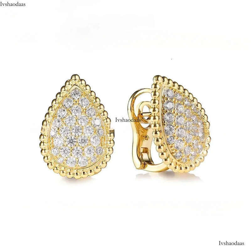 TYYL Vintage Ear Clip Earrings for Women Jewelry Fashion Party Large Water Drop Design Gold Plated Eardrop Stud Earring