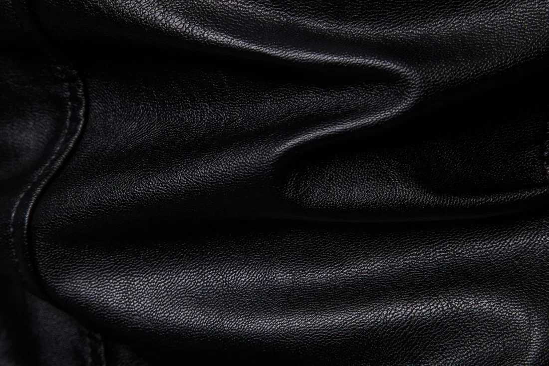 Standup Collar Type Mens Motorcycle Leather Jacket Washed PU Leather Jacket for Men W251023