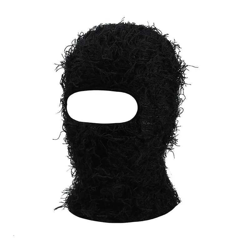 Balaclava Distressed Knitted Full Face Ski Mask for Men Women Beanies Hats Skullies Camouflage Winter Warm Bonnet Windproof HatsXJ251023