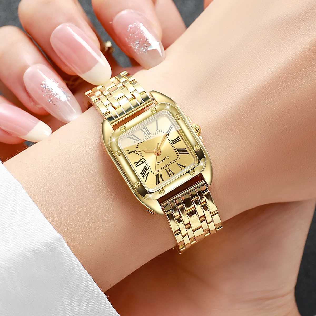 Fashion Roma Dial Women Quartz Watch Ladies Square Wristwatch Reloj Mujer Girls Clock Gift Without BoxL251023