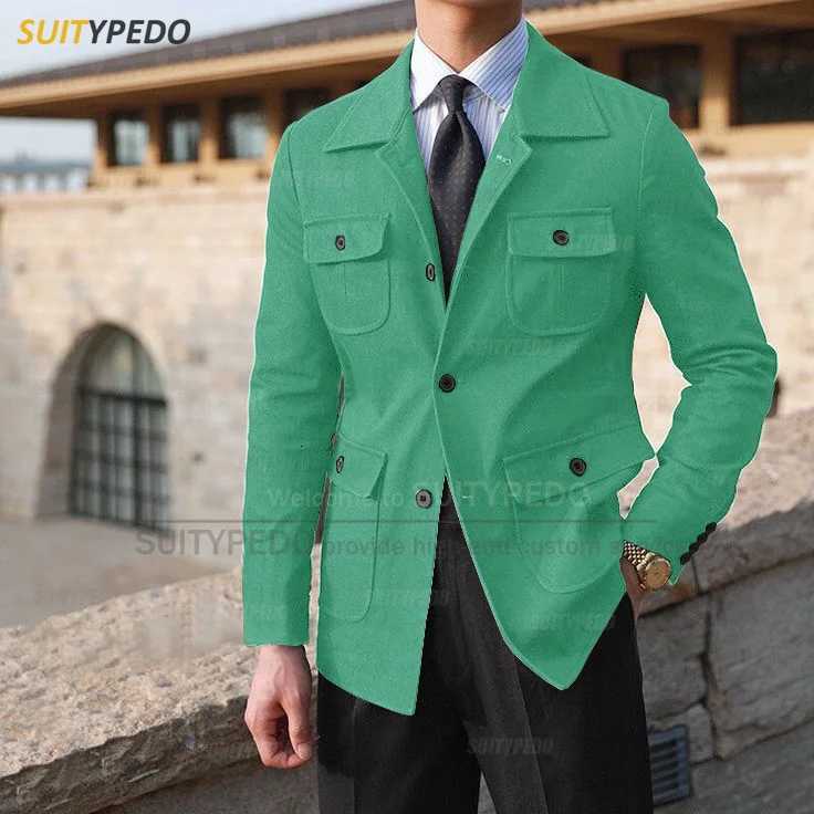 New Denim Jacket For Men Fashion Banquet Custom Slim Fit High Quality Costumes Daily Activities Casual Male Coat One Blazer W251023