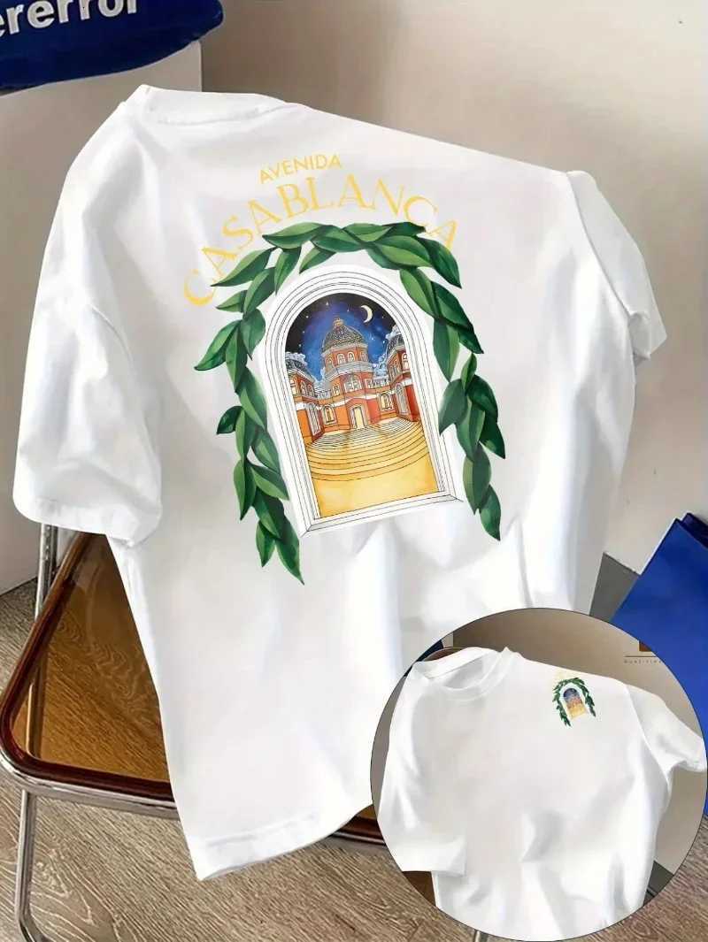 Mens Basic Tshirt Morocco Architectural Graphic Tshirt Lightweight and Breathable Suitable for Summer Travel and LeisureXJ251023