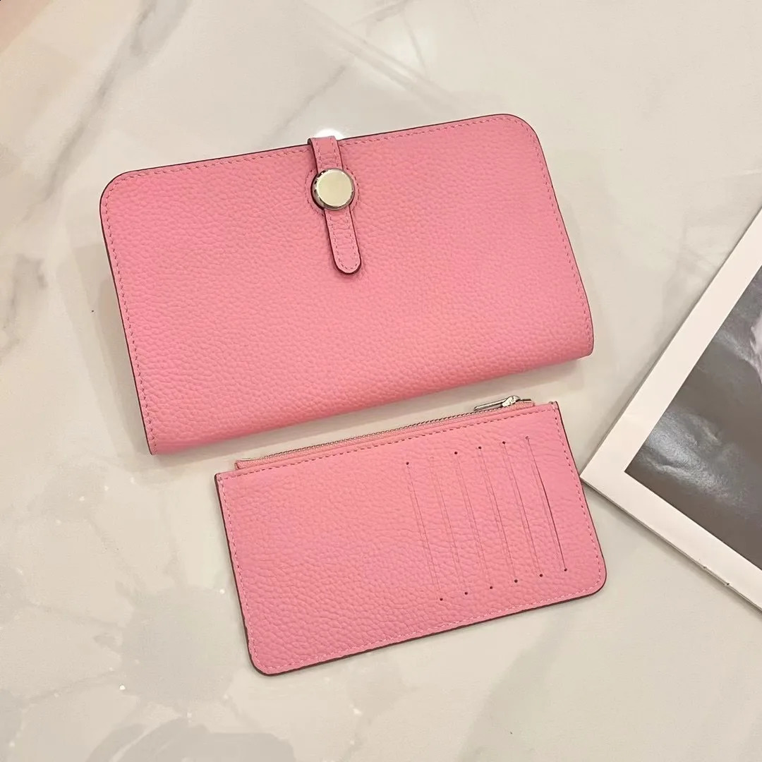 Genuine Leather Women Wallets Long Cowhide Purse High Capacity GoldSilver Hasp Clutch Bag Ladies Billfold251023