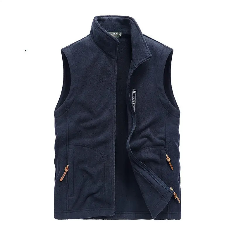 Men Autumn Winter Soft Shell Vest Jacket Sleeveless Coat Fashion Multiple Pockets Casual Waistcoat Plus Size 251023