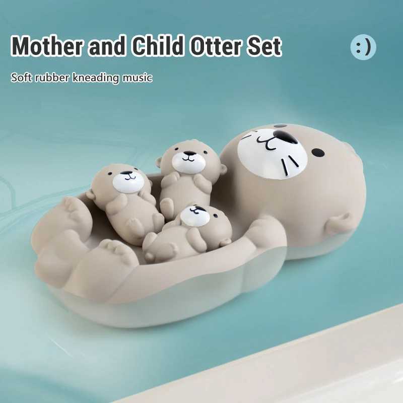 4PCS Children Otter Bath Toys Floating Boat Water Play Swimming Pool Interaction Toy Baby Floating Animal Otter Bath Toy Gifts J251023