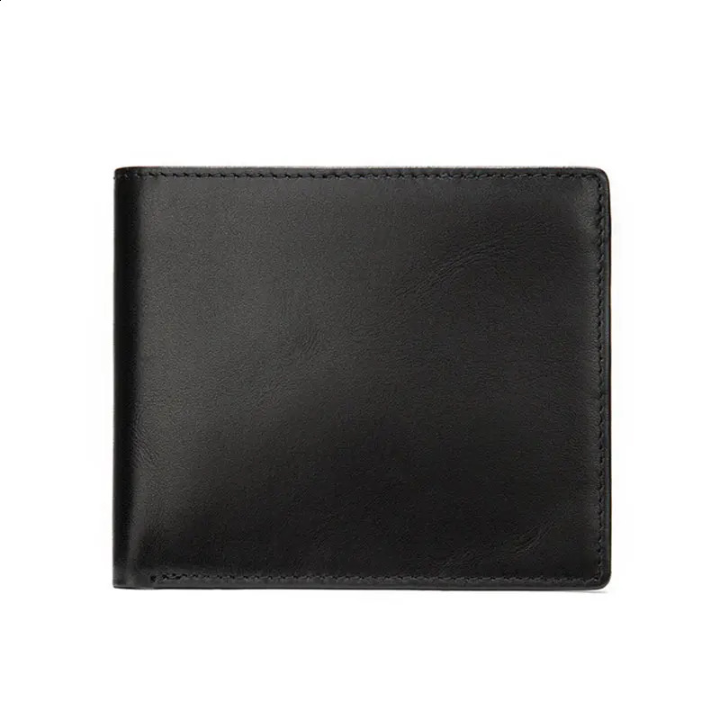 Soft Genuine Leather Wallet Mens Cow Leather Wallets Man Small card holder Wallets Balck Short Purse for Male251023