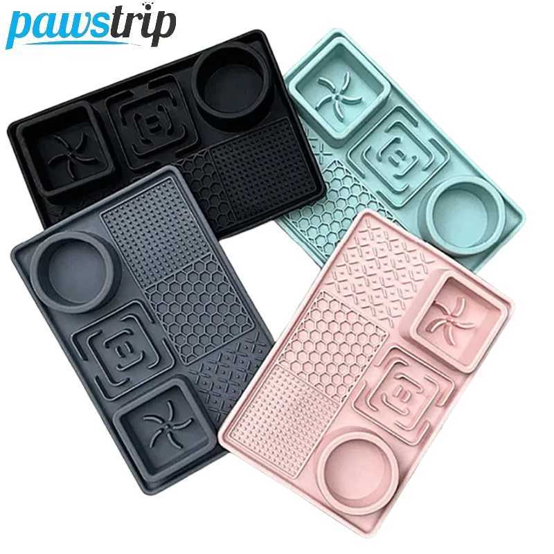 Silicone Dog Licking Mat Pet Slow Feeder With Suction Cup Dog Slow Feeding Pad Yogurt Peanut Food Placemat Dog Accessories Y251023