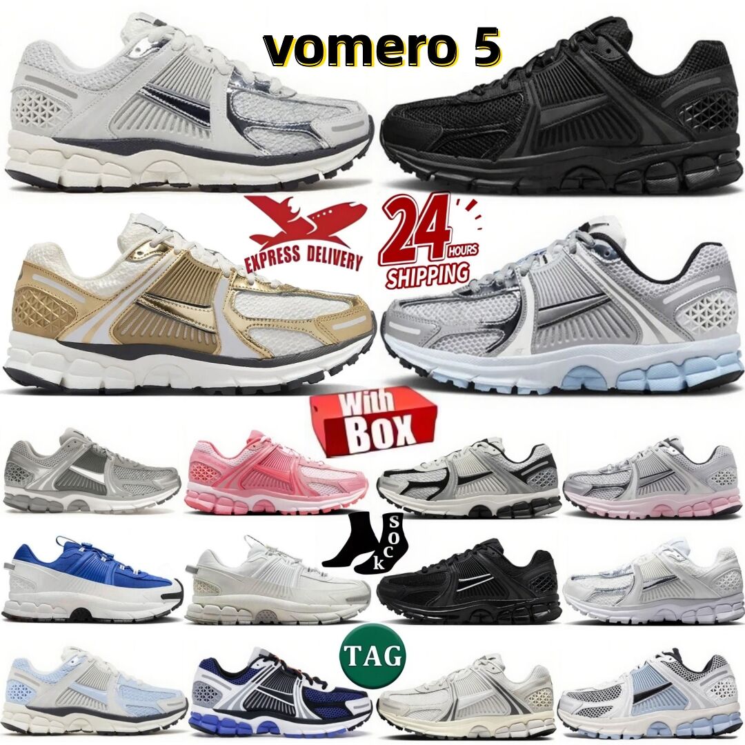 vomero 5 With Box Designer Running shoes vomeros photon dust pink foam black metallic silver gold vomero5 mens womens outdoor sneakers chaussures trainers V5 36-45