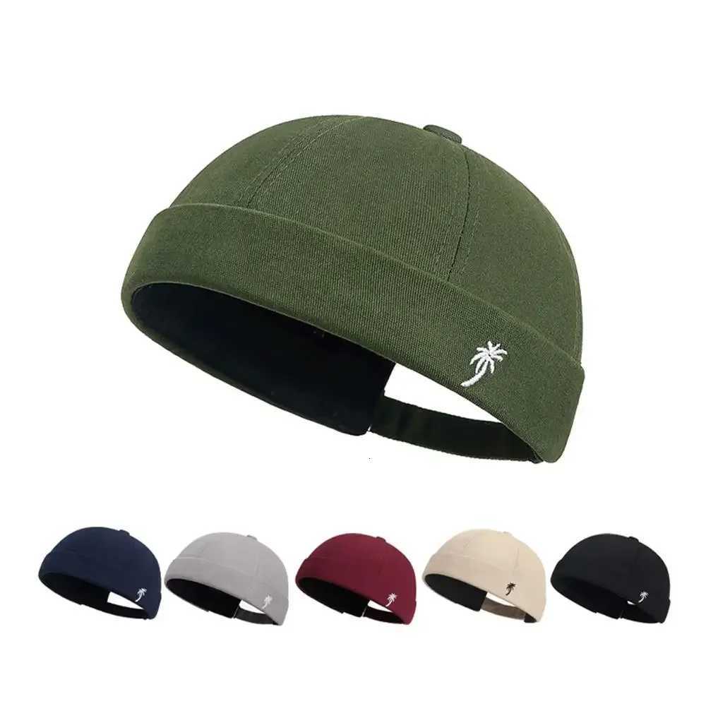 Beanie Hats Men Wen Spring Autumn Landlord Hat Streetwear Hip Hop Brimss Hat broidered Coconut Tree Docker WhosaW251023