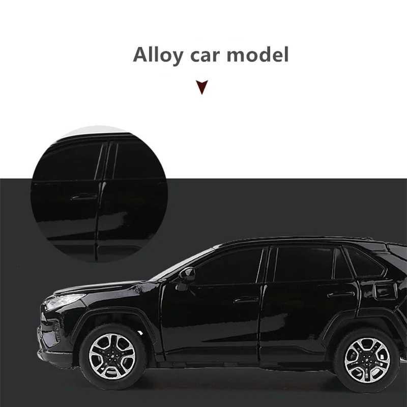 132 RAV4 SUV High Simulation Diecast Metal Alloy Model car Sound Light Pull Back Collection Kids Toy GiftsT251023