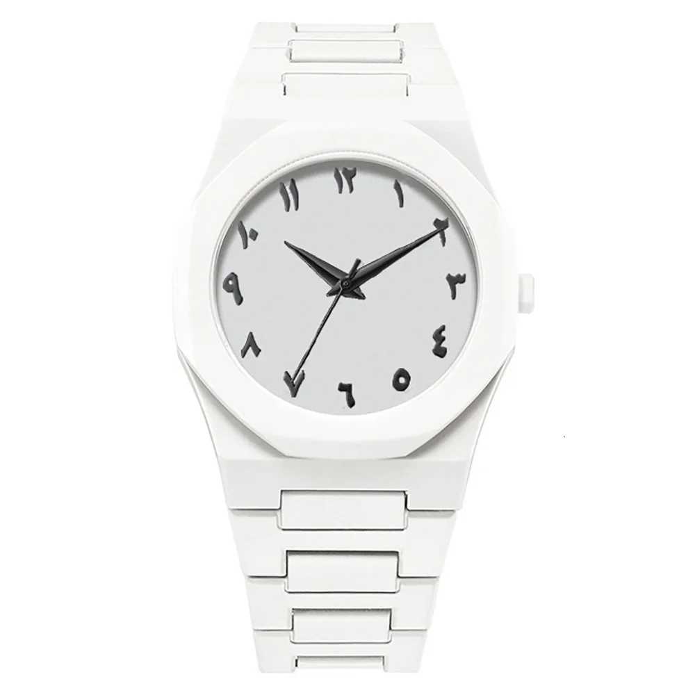 New Fashionable Mens Watch Simple Black Male Quartz Watches Arabic digital Casual Drip Oil StrapL251023