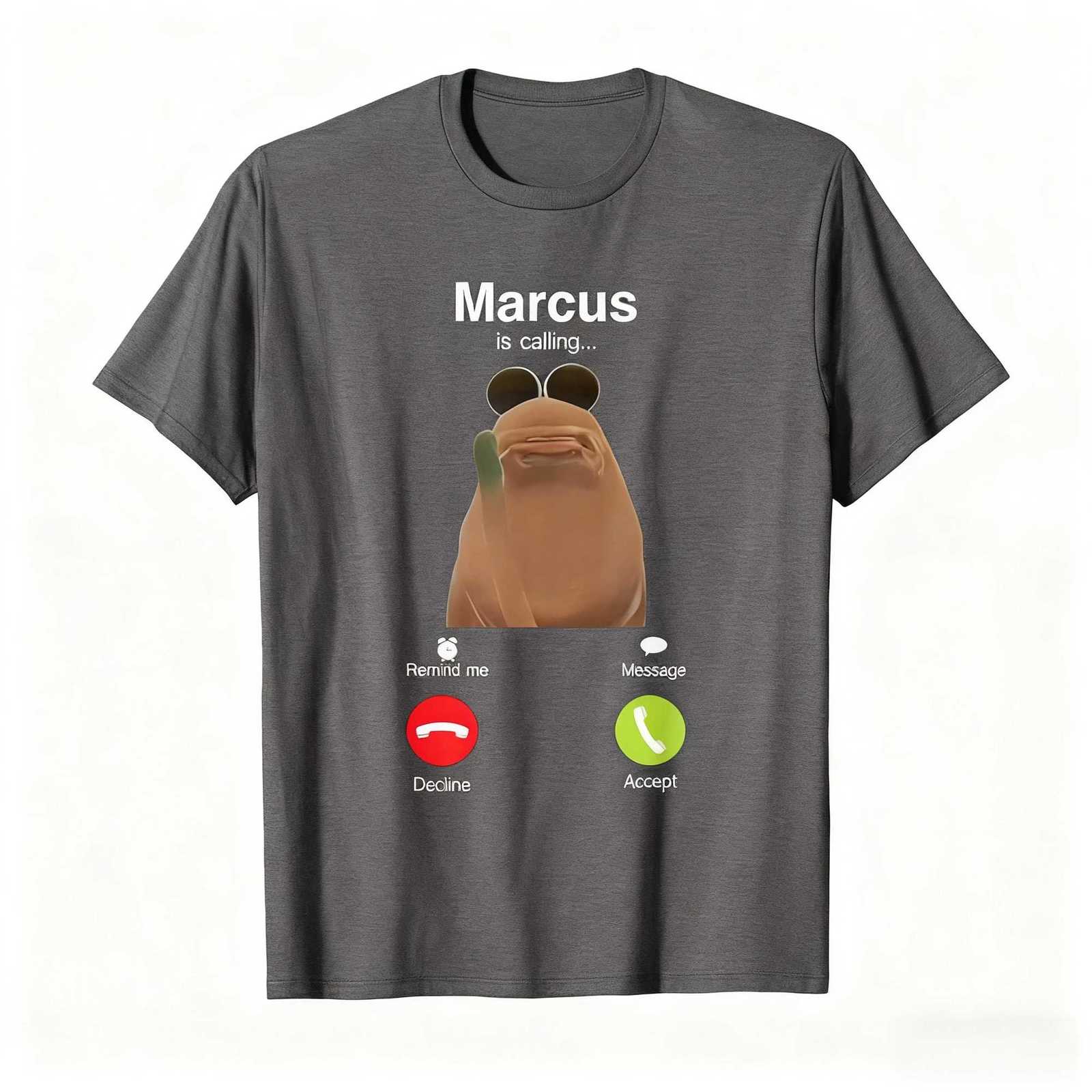 Marcus The Worm Robert Meme Tshirt for Men Women Cotton Ocollar T Shirts Neutral Short Sleeve Tops Summer Leisure StreetwearXJ251023