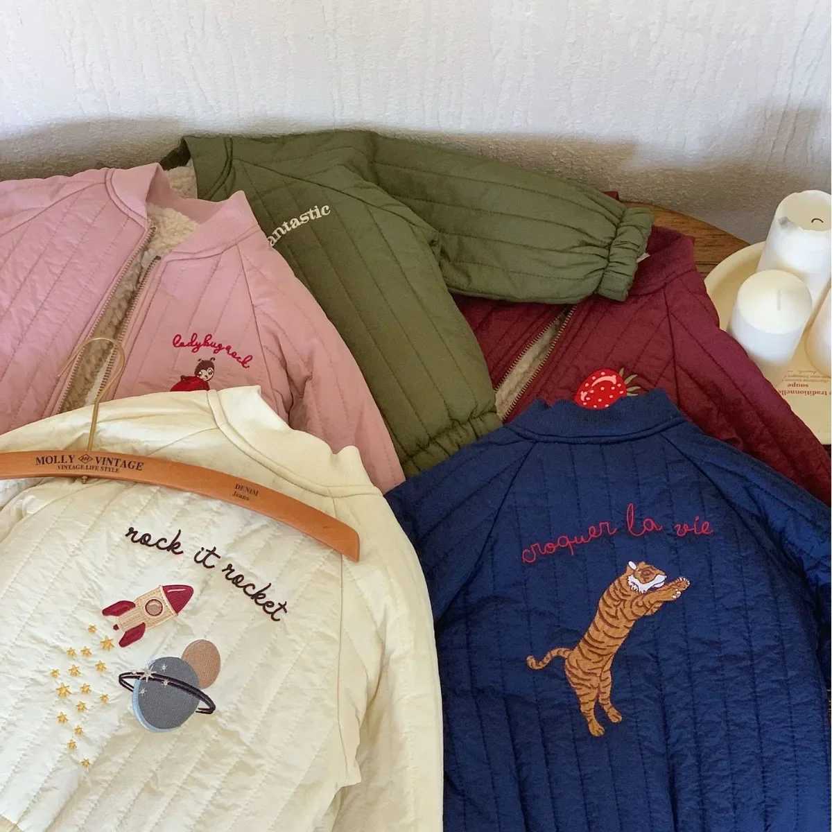 2025 Winter Plush Kids Jacket Cartoon Print Thcken Cotton Childrens Outerwear Coat Warm Girls Cotton Coat Boys Baseball Coat Y251023