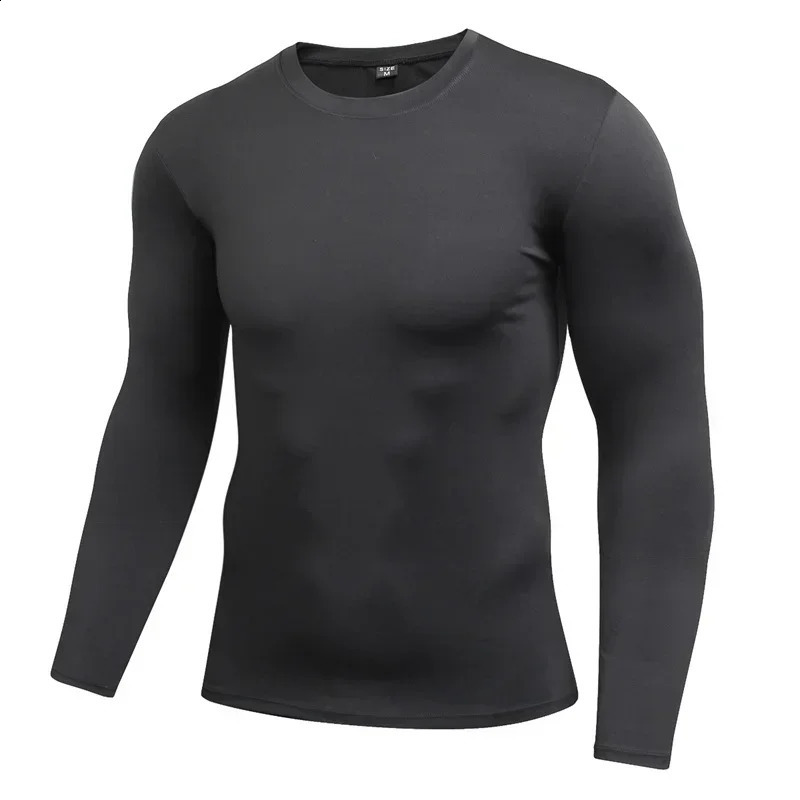 Autumn and winter Keep warm Men Compression Running TShirt Fitness Tight Long Sleeve Sport Training Jogging Gym Sportswear 251023