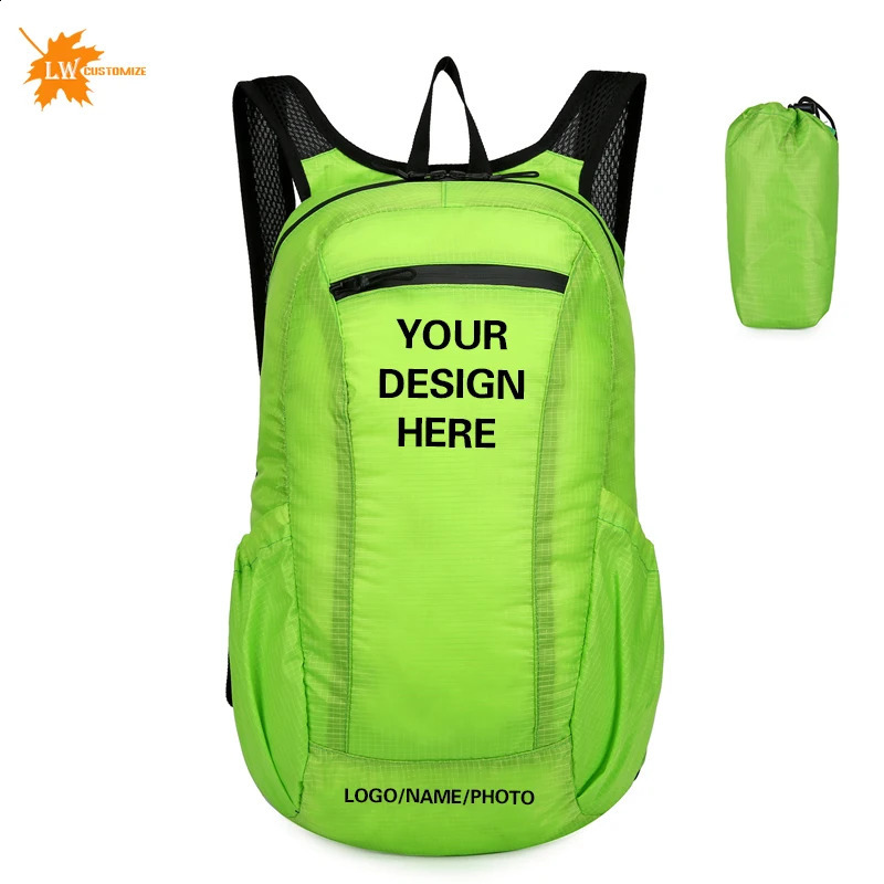 Custom Student Backpack Fashionable Storage Folding Bag Leisure Bag Sports Ultra Light Skin Bag Backpack 251021
