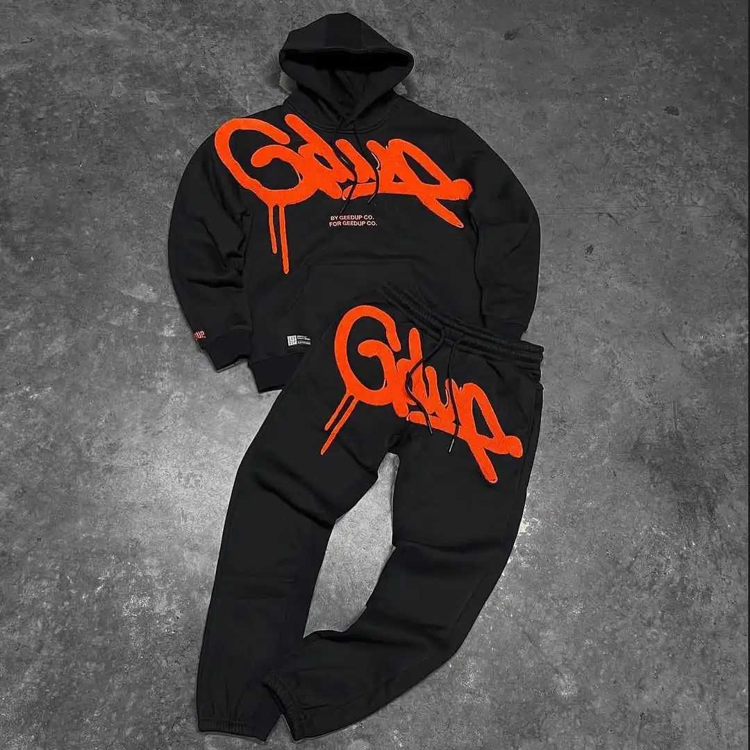 America Street Fashion GEEDUP Letter printing Hoodies Harajuku Hip Hop Graphic Oversized Hoodies Sweatshirts Casual Jacket T251023