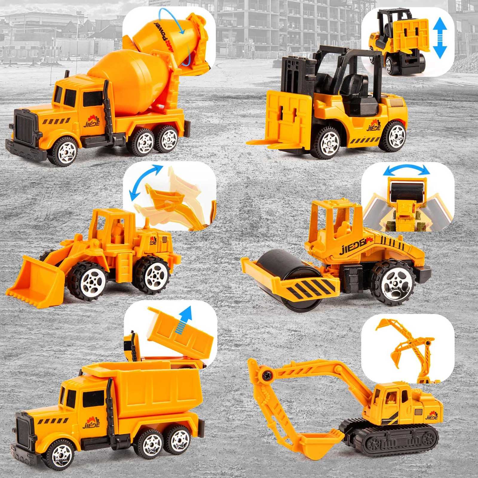 Alloy Construction Vehicles Toy Set for Ages 38STEM Toys with Container TruckTower CraneExcavator Perfect Birthday GiftT251023
