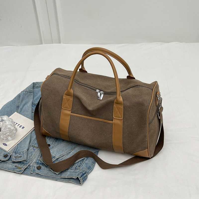 Large Capacity Travel Bag Outdoor Travel Luggage Bag Womens Sports Fitness Bag Mens Handheld Canvas Bag W251023