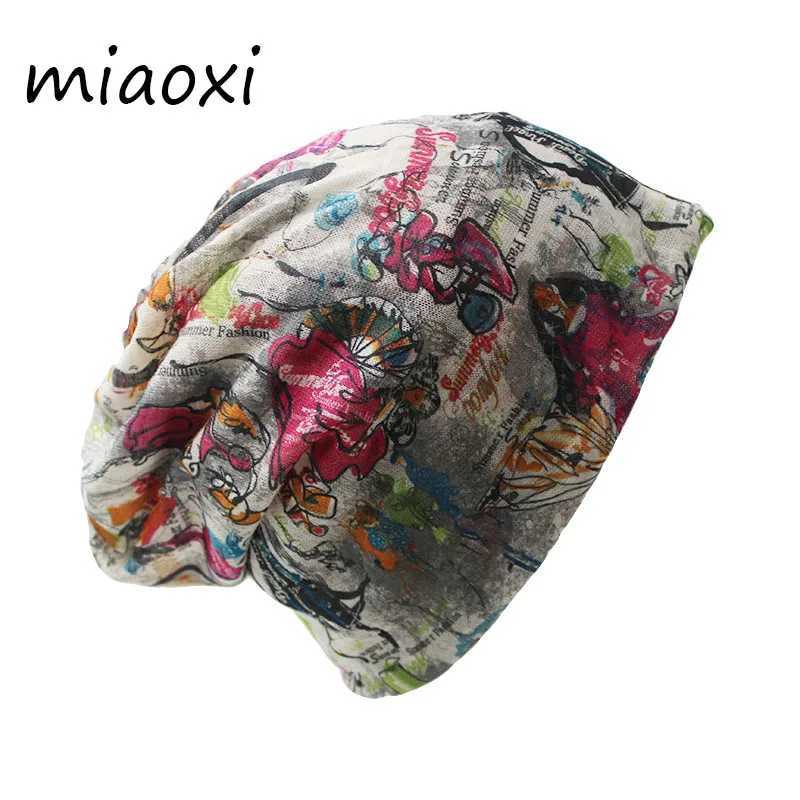 New Fashion Wen Summer tter Hat Fa Floral Warm Hat Scarf Autumn Girl Spring Beanie Bonnet Dance BeaniesW251023