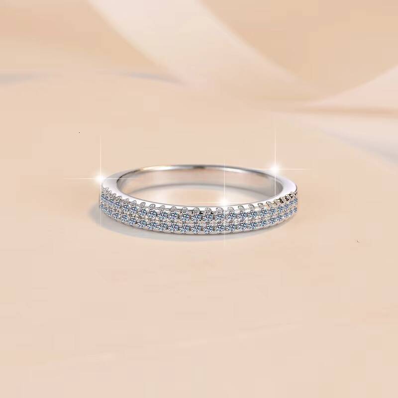 Sterling Cut Moissanite and Diamond Wedding Rings Unique Quality Silver Bands with Sellers