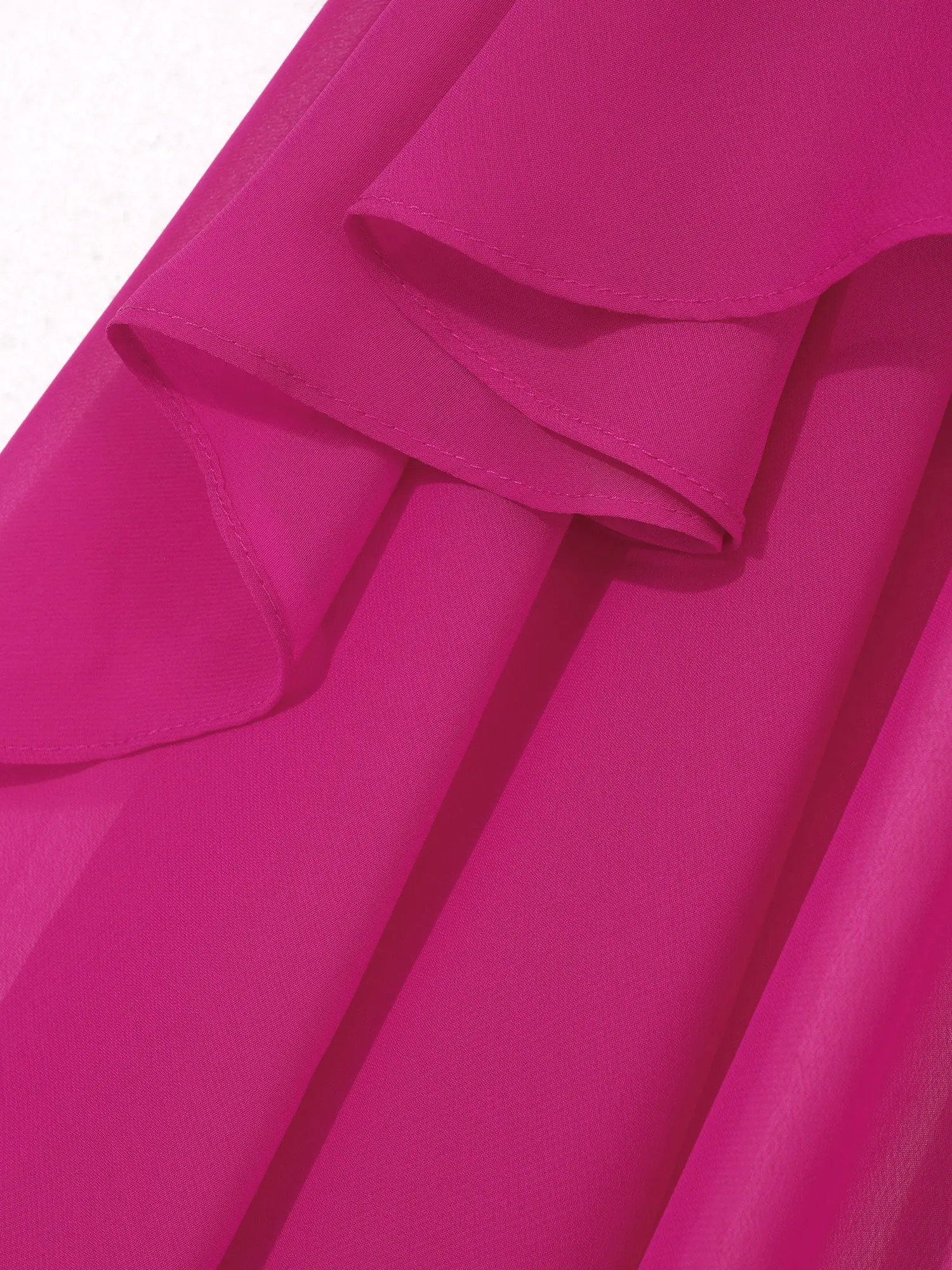 Women Chiffon Solid Pullover Capes Shawl Hilow Hem Thin Soft Shrug Ponchos for Wedding Bridal Bridesmaid Evening Party Dress 251016