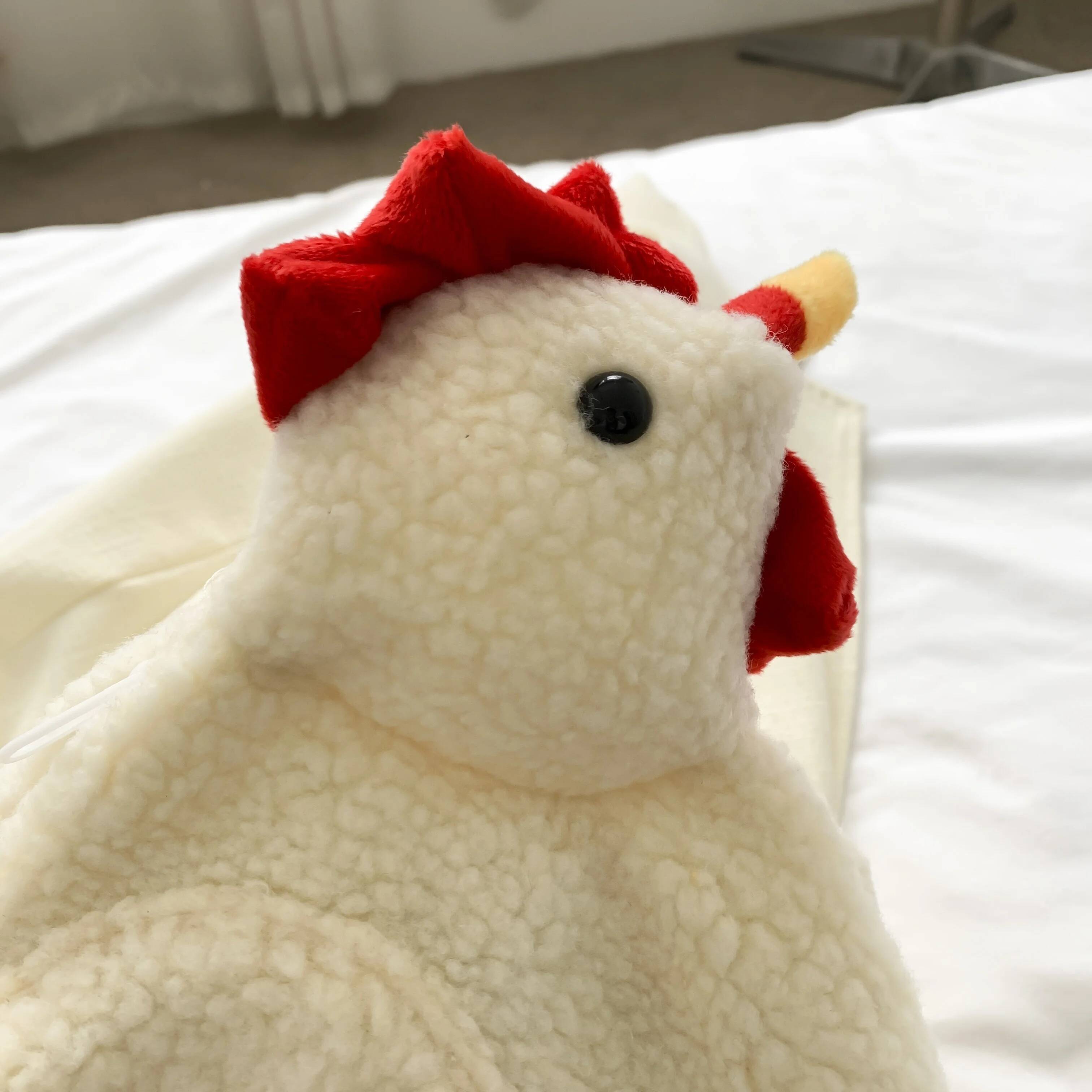 Women's cartoon crossbody bag creative cute chicken handbag shoulder bag designer bag luxury handbag plush armpit bag wallet