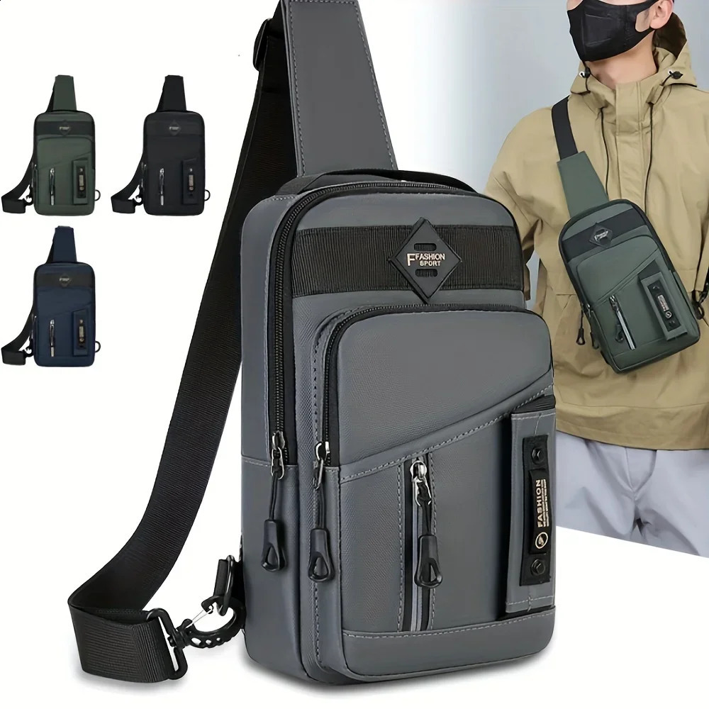 Men Shoulder Bags Chest Bag Multifuncional Crossbody Travel Sling 251014