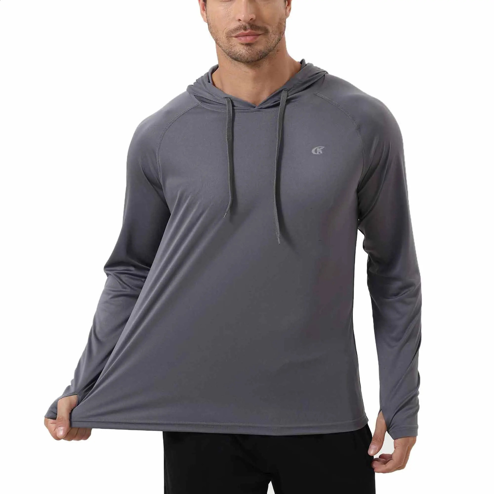 Summer Mens Long Sleeve UPF 50 Hoodie Shirts Rash Guard Quick Dry Lightweight Tshirt for Outdoor Jogger Sport Pullover 251016