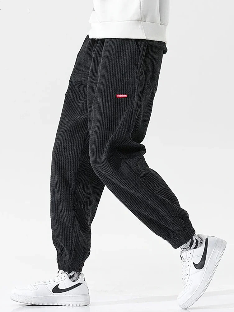 Baggy Corduroy Jogger Pants Men Tech Fleece Sweatpants Man Autumn Winter Casual Harem Male Sport Thermal Trousers 251023