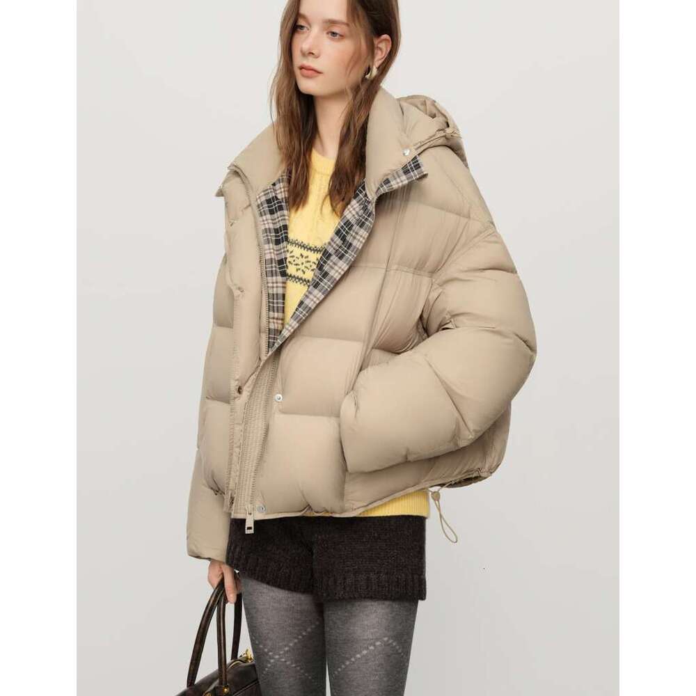 2025 Winter Women Hooded Puffer Jacket Waterproof Downcoat Bubble Style Thermal Warm Coat Oversize Short Quilted Outerwear Womens Coat