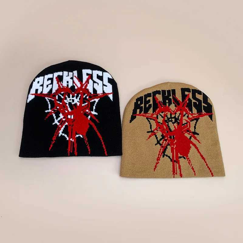 1pc Unisex Spider Web Pattern Beanie HatY2K Windproof Ear Protection Street Hip Hop Skull Cap HalloweenXJ251023