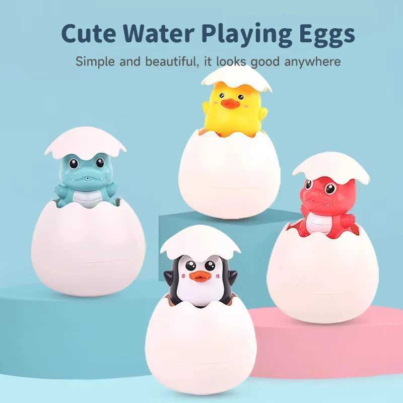 Baby Bathing Toy Kids Bath Toys Cute Dinosaur Duck Penguin Egg Water Spray Sprinkler Bathtub Swimming Pool Bath Toy Water Toy J251023