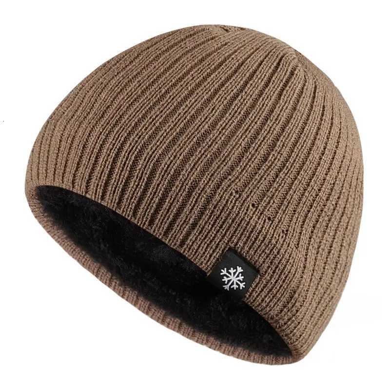 Autumn and winter thick wool bnded knitted mens and wens hats are suitab for windproof and warm outdoor wear in winterW251023