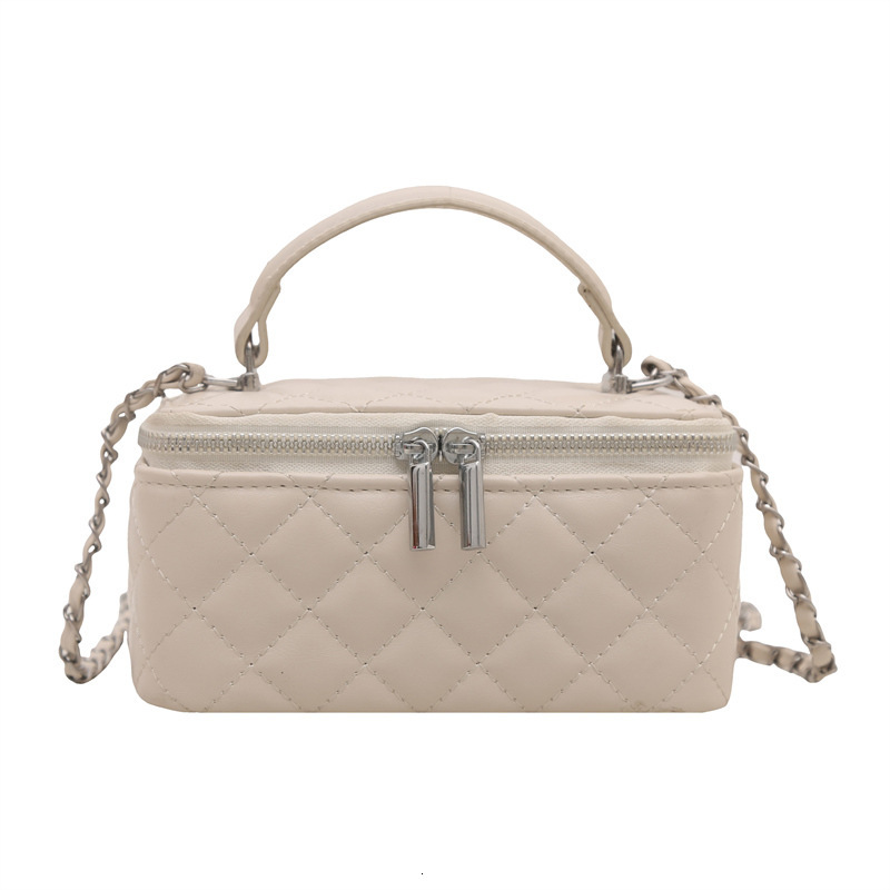 Luxury Brand Designer Bag New Women's Handbag Small Square Bag Personality Stylish Makeup Box Bag High-Value Chain Quilted Crossbody Bag