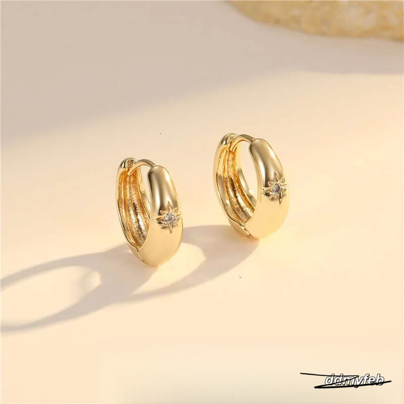 Vintage Style Round Earrings For Women - Inlaid Zircon, Geometric Design, Colorful Accent Ddmyfeb