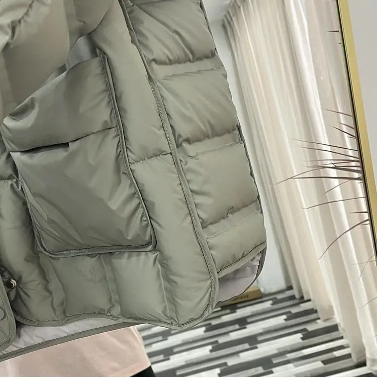 90 White Duck Down Women Jackets Female Stand Collar SingleBreasted Puffer Jacket Casual Loose Hooded Parkas 251022