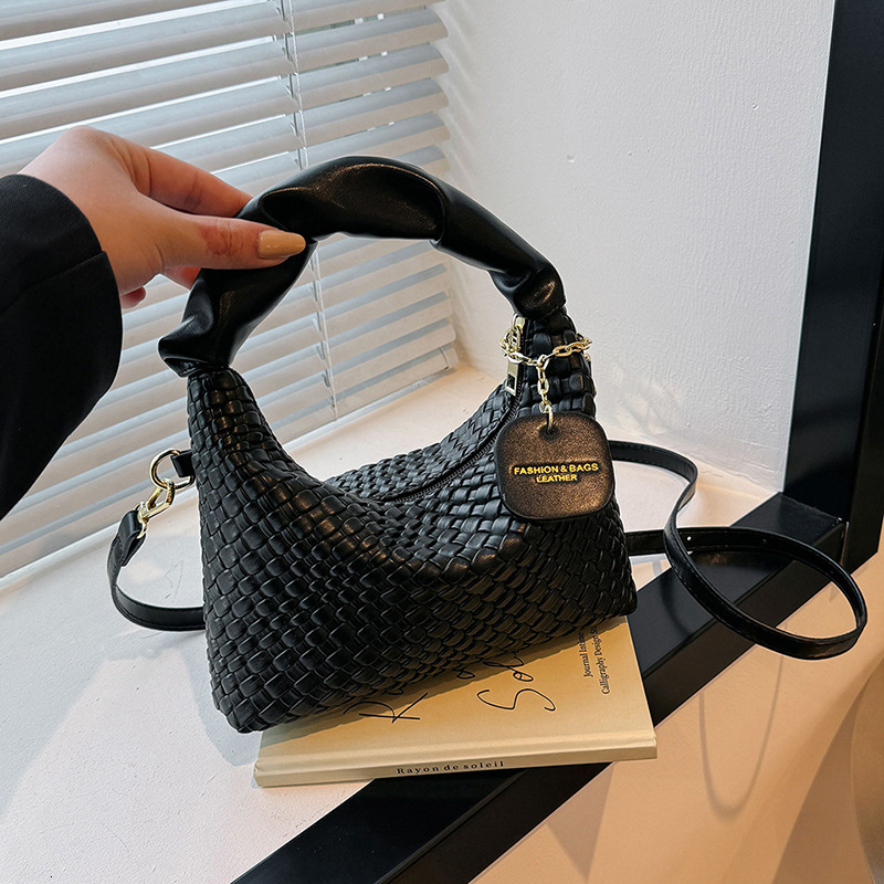 Luxury Brand Designer Bag 2024 Autumn Winter New Fashion Woven Texture Stylish Versatile Commuter Shoulder Crossbody Bag For Women