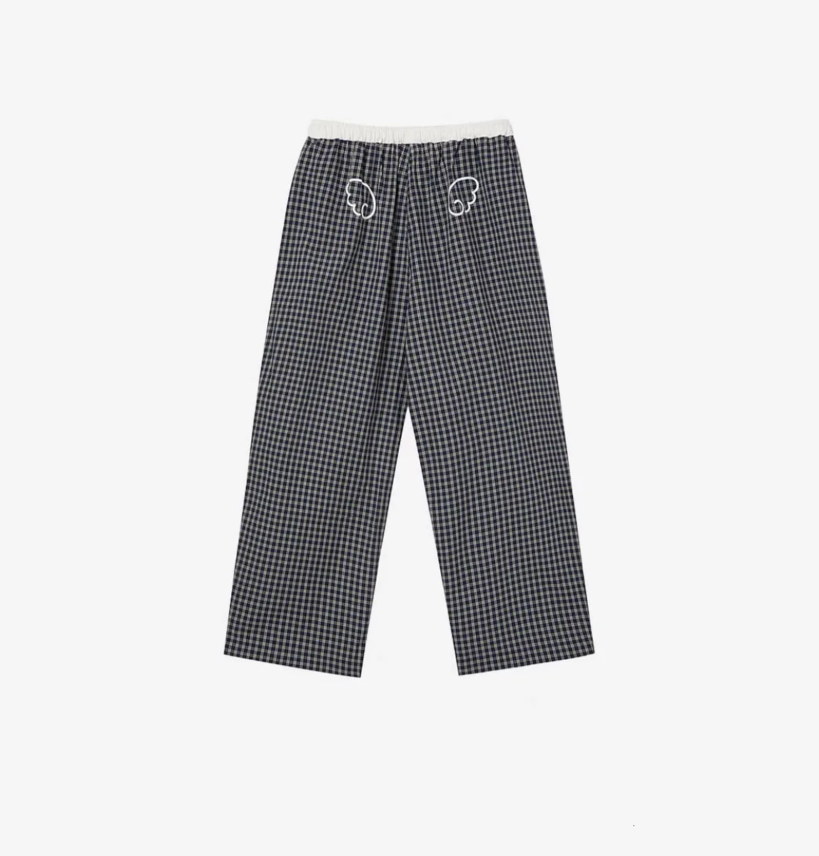 Fresh Fashion Plaid Baggy Sweatpants for Springsummer Womens Harajuku Casual Street Retro Wide Leg Pants Flare Pants 251016