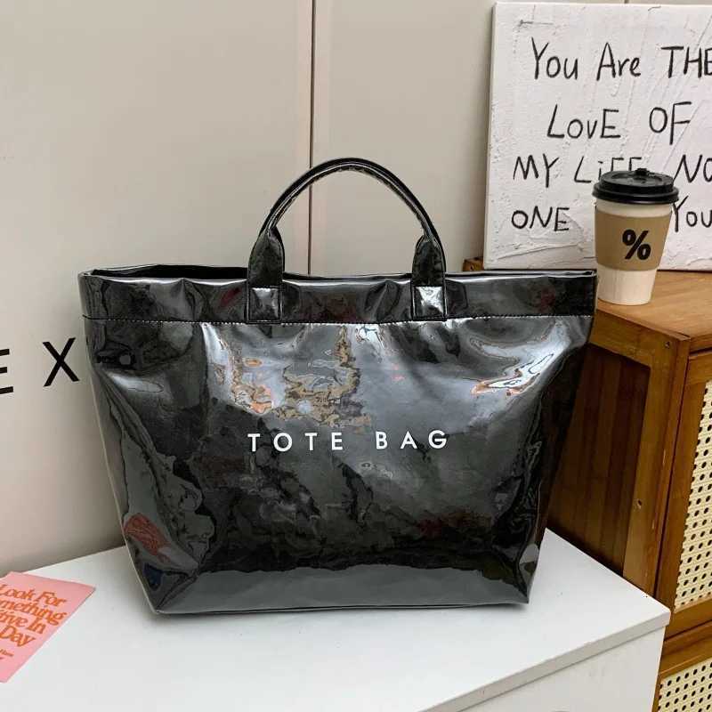 Kraft paper jelly waterproof bag womens new retro commuting large capacity DuPont paper tote bagL251023