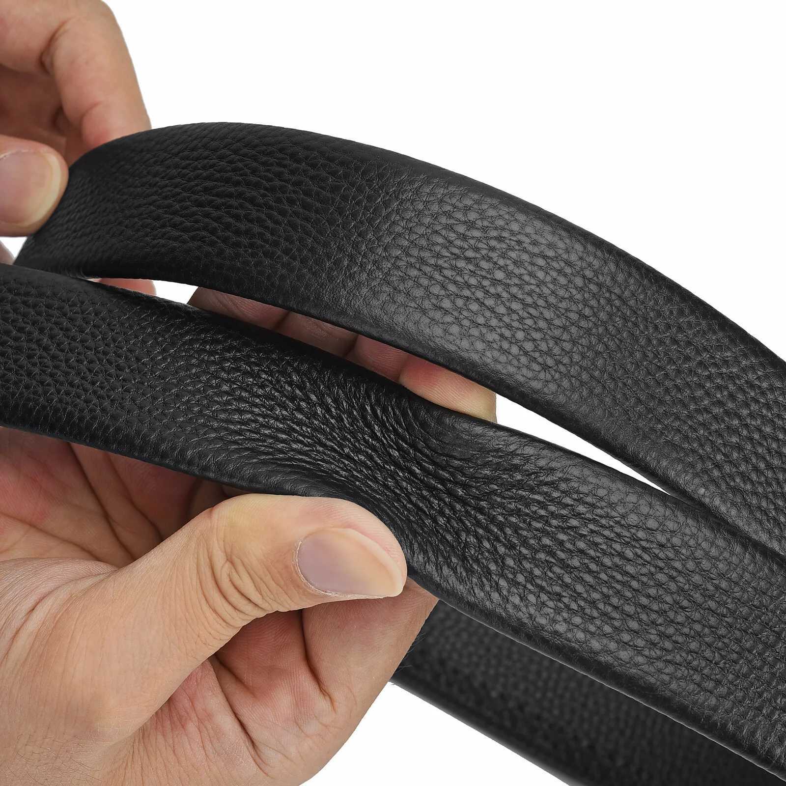 1pc Mens Belt Leather Belt Metal Automatic Buckle Brand Luxury Business Fashion Design Waist Belt for Men Strap Male Jeans BeltXJ251023