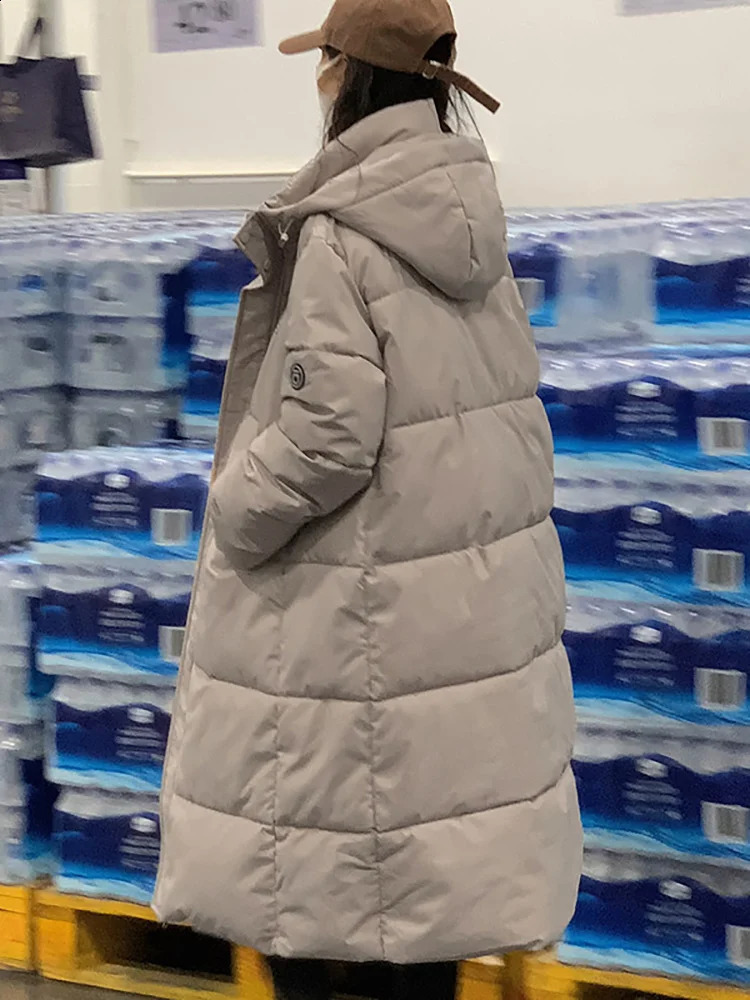 Vielleicht Straight Solid Long Winter Coat Women Parkas Clothes Casual Hooded Stylish Puffer Jacket Female Outerwear 251021