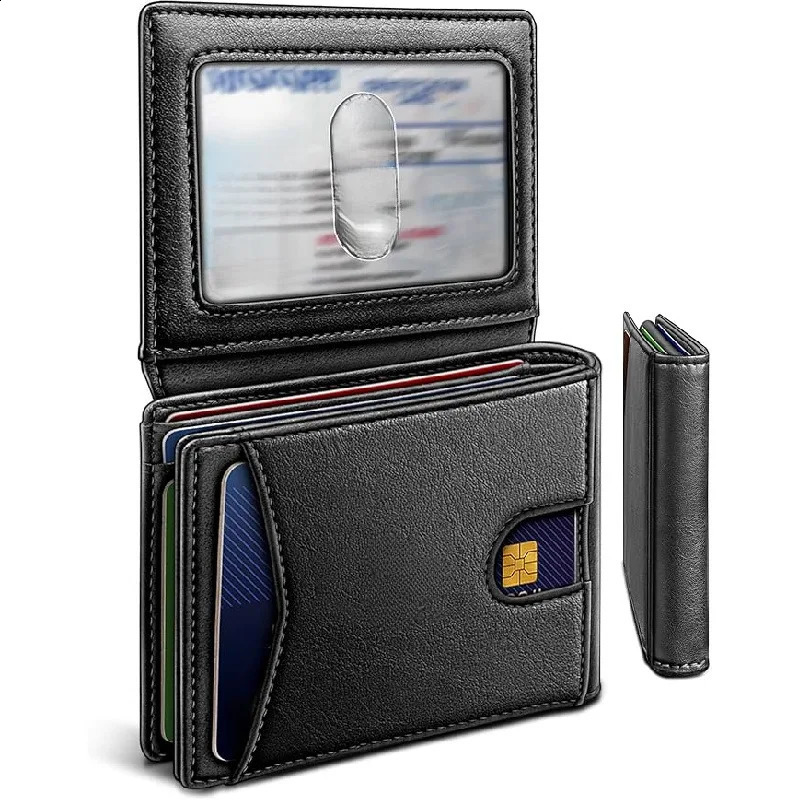 YAT Mens Card Bag Leather Multi slot Wallet RFID Anti theft Brush with ID Card Window Fashion Card Clip251023