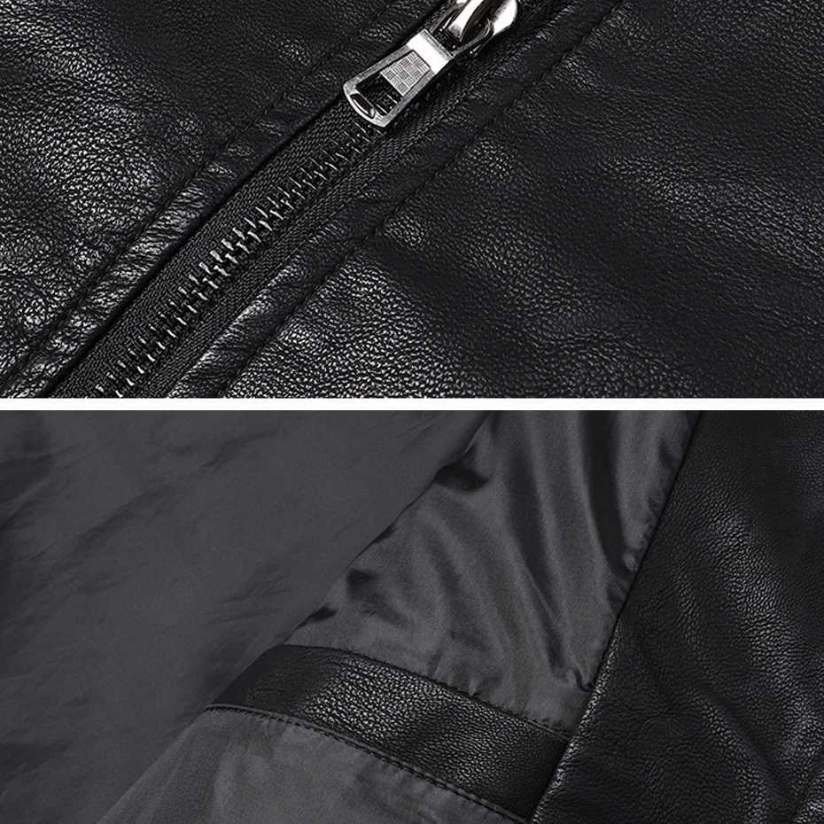 Vintage PU Jacket Men Motorcycle Biker Coat Plus Szie 8XL Fashion Casual Cargo Jacket Male PU Coat Black W251023