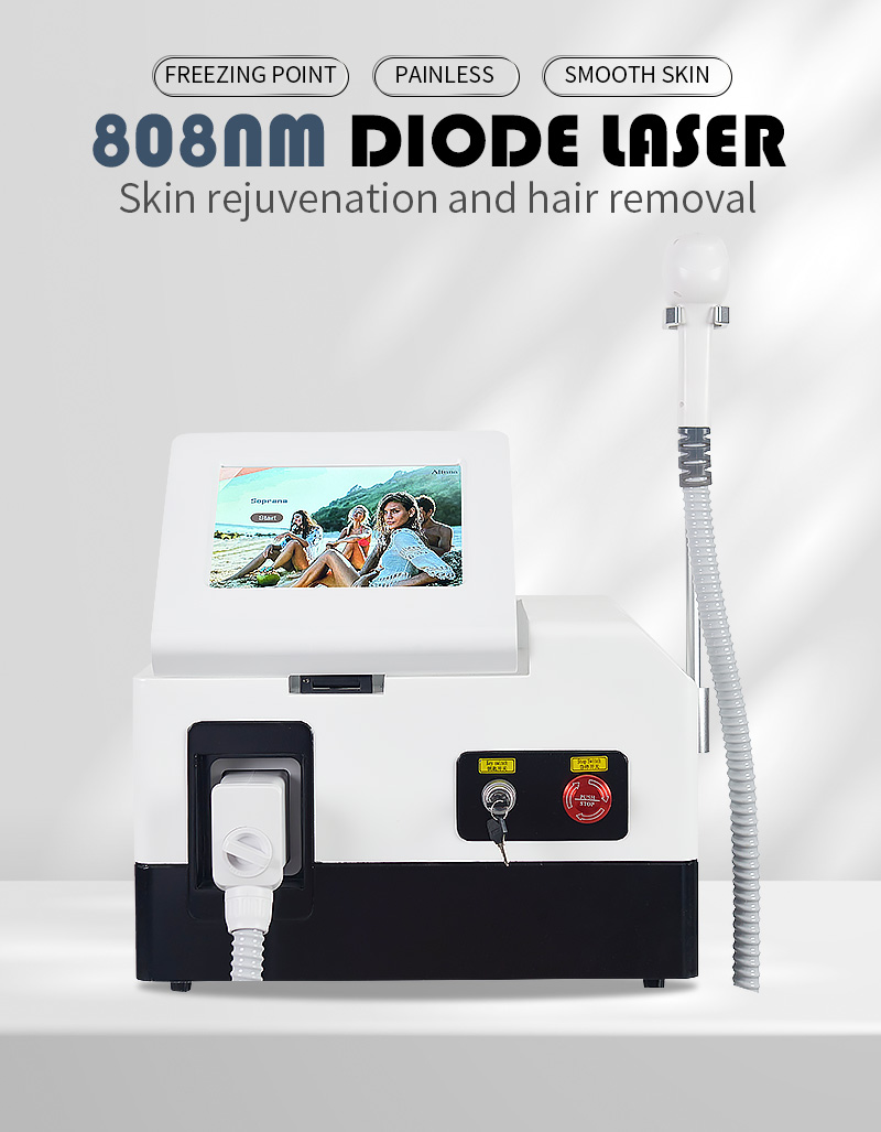 808nm+1064nm+755nm Three Wavelength Diode Laser Hair Removal Equipment Painless And Permanent Hot Selling